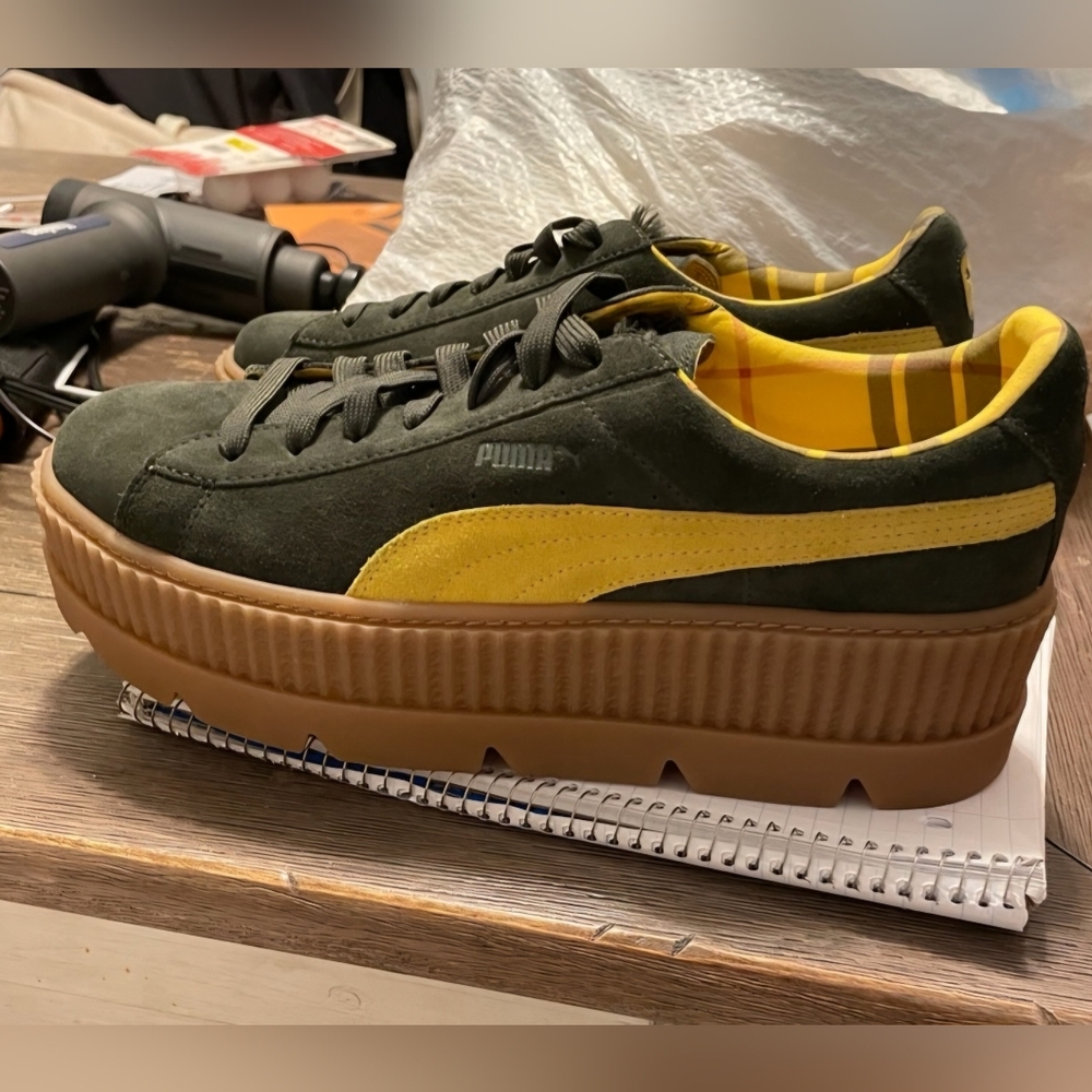 Men's Fenty Pumas by Rhianna. Size 10.5 black and yellow platforms.